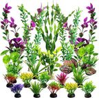 Promising Large Aquarium Decor Plastic Plants-Colorful Water Grass for Fish Tank, Green Fish Tank Artificial Plants Kit -Fish Tank Care Water Plants Accessories（22pcs）