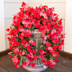 HyeFlora Bougainvillea Artificial Hanging Flowers Plants for Outdoors Decoration, 2pcs Fake Flowers Silk Bougainvillea Vines Realistic UV Resistant Faux Flowers for Outdoor Planters Porch Patio, Mix