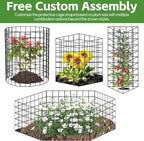 5 Pack Plant Protector from Animals, Wire Plant Cages Garden Plant Protectors, 15pcs Metal Mesh with Covers, Bunny Barricades Chicken Wire Cloche for Flower Vegetable to Keep Animals Out