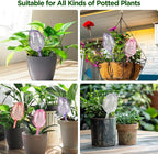 4 Pcs Self Watering Globes Bulbs for Indoor Outdoor Plants,Tulip Self Plant Watering Globes Bulbs,Automatic Plant Watering Devices, Plastic Watering Bulbs for Indoor & Outdoor Plants