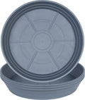Plant Saucer 8 Inch 4 Pack 6 8 10 12 14 16 18 20 25, Plastic Plant Trays for Pots，Extra-Deep Plant Water Dray Tray, Bird Bath Bowl, Heavy Flower Plant saucers Indoors and Outdoor No Holes 8in-4 grey