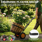 Housolution Plant Caddy with Wheels, Heavy Duty Plant Dolly for Big Pots, Plant Mover with Adjustable Grabbing Arm and Base, Trolley Cart for Seniors, Lawn, Patio, Backyard Gardening
