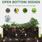 FOOWIN 2pcs 6x3x2ft Galvanized Raised Garden Bed, Planter Raised Garden Boxes Outdoor, Large Metal Raised Beds for Gardening, Garden Bed for Vegetables, Flowers, Herb, Cream Yellow