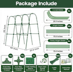 48x48 Cucumber Trellis for Raised Bed - U Shape Vegetable Garden Trellis for Climbing Plants Outdoor - Support for Cucumbers, Pea, Zucchini, Squash,Tomato, Green Bean, Vine, Watermelon, Melon, Pumpkin