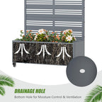 Casaphoria Metal Raised Garden Bed with Trellis and Wheels, 72"x35"x16" Planter Box for Climbing Plants, Vegetables & Vines, Features Drainage Holes and Privacy Screen, Grey-Harold