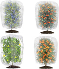 4 Pack Garden Neting Plant Insect Bird Barrier Mesh with Drawstring 4Ft x 4.6Ft Mesh Plant Covers Freeze Protection Tomato Barrier Bag for Garden Flower Blueberry Vegetables Fruits Bird Eating