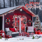 JMEXSUSS 66ft 200 LED Red and White Christmas Lights, Outdoor String Plug-in, Expandable for Tree Outside Party Home Decorations