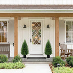 2Pack 3FT Artificial Cedar Trees in Pots, UV Resistant Faux Evergreen Plants for Indoor Outdoor Decoration, Modern Porch & Entryway Greenery