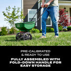 Scotts Turf Builder EdgeGuard Mini Broadcast Spreader - Spreader For Lawn Fertilizer, Weed & Insect Control, Grass Seed, and Ice Melt, Holds Up To 5,000 sq. ft. of Product