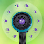 Hose Nozzle [Blue] Heavy Duty Hose Sprayer With 10 Adjustable Watering Patterns. Thumb Control Design, Comfortable Ergonomic Grip, Garden Hose Nozzle for Watering Plants & Lawns/Fun showers/Cleaning