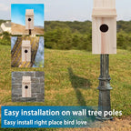 Bird House for Outside,Wooden Clearance Humming Bird Cedar Blue Bird Box House,Wren Cedar Finch House,DIY, 1Pack