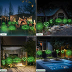 Slyuexu Solar Garden Lights Outdoor Waterproof, 2 Pack 120 LED Solar Firework Lights Decorative Garden Décor Outside for Flowerbed Pathway Party Christmas Decoration, Green