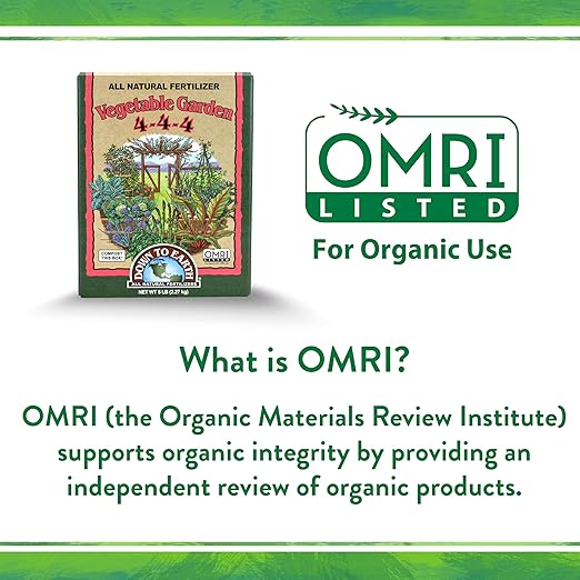 Down To Earth All Natural Fertilizers Organic Vegetable Garden - Plant Food for Vegetables, Herbs, Greens and Raised Beds 4-4-4, 15 lb