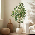 Small Artificial Olive Tree Faux Trees Indoor Outdoor Realistic Floor Plant Fake Plants for House Modern Home Living Room Master Bedroom Office Front Porch Decor Outside Patio para decoracion
