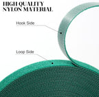 4 Roll Plant Tape Garden Ties, 131 Ft Green Plant Ties for Climbing Plants, 1/2" Adjustable Twist Ties for Plants Support, Reusable Nylon Gardening Tape for Growing, Home, Office