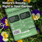 SVI 1500 Helen Mount Johnny Jump Up Seeds (Viola Tricolor) – Johnny-Jump-Up Wildflower Seed Packets, Violet Viola Edible Flowers – Flower Seeds for Outdoor Garden, Containers, Flower Beds