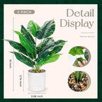 Der Rose 2 Pack 16" Fake Plants Artificial Tropical Plants Indoor Faux Greenery for Home Office Desk Bathroom Decor
