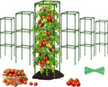 6 Pack Square Tomato Cages for Garden, 45 Inch Adjustable Tomato Stakes, Metal Tomato Trellis, Garden Plant Support for Potted Climbing Plants, Vegetables Flowers Fruits, Raised Garden Bed