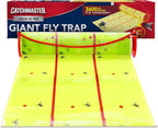 Catchmaster Giant Fly Glue Trap 1-Pack 30 Feet Each, Adhesive Fly Traps Outdoor, Sticky Bug Catcher, Bulk Flying Insect Paper Roll, Pest Control for Garage, Barn, Greenhouse & Garbage Room