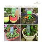 BEADNOVA Plant Self Watering Spikes Automatic Irrigation Equipment Adjustable Self Watering Spikes for Plants with Slow Release Control Valve (Orange Green, 6pcs)