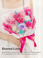 Eterfield Flowers for Delivery Prime, Mother's Day Forever Flowers Bouquet, Preserved Hotpink Roses Birthday Gifts for Her Women Wife Mom Grandma Anniversary Valentines Day Christmas