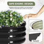 Galvanized Raised Garden Bed Outdoor- Raised Beds for Gardening| Metal Planter Box, Steel Raised Garden Bed Kit with Safety Edging and Gloves for Vegetables, Flower, Herbs (8x2x1FT, Gray)