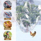 ANPHSIN 2 Pcs Extra Large Winter Plant Cover Freeze Protection - 71" x 83" Plastic Plant Frost Bags with Drawstring, Waterproof Plant Shelter Coverings for Outdoors Garden Shrubs Palm Fruit Trees