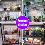 LED Grow Light Strips for Indoor Plants, 16‘’ Full Spectrum 240 LEDs with 4 Install Methods, 6/12/16H Timer, 10 Dimmable Levels, 3 Switch Modes for Seedling Succulent Sunlike Strip (2 Head 2 Pack)