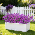 Ouddy Decor 24 Bundles Artificial Flowers for Outdoors Fake Silk Flowers UV Resistant Faux Plastic Plants for Indoor Outdoor Vase Box Garden Porch Window Box Home Spring Summer Decor, Purple