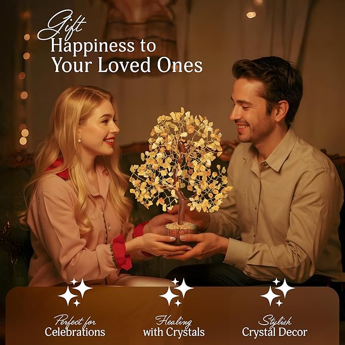 Yellow Aventruine Crystal Tree, Gemstone Tree, Crystals and Healing Stones, Crystal Gifts, Living Room Decor, Good Luck Gifts