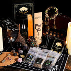 Wiccan Supplies and Tools for Protection, 130Pack Witchcraft Supplies Witchy Gift for Beginners, Dried Herbs, Crystals, Candles, Witch Starter Spell Kit