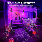 InnoGear Solar Lights Outdoor Waterproof Halloween Christmas Solar Garden Light for Outside Yard Landscape Lighting Pathway Spot Lights Spotlight Wall Light Auto On/Off, 2 Pack (Violet Purple Light)