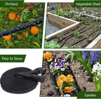Flat Soaker Hose, Garden Hose with Heavy Duty Double Layer Design, Drip Irrigation Hose Saves 80% Water, Leak Proof Sprinkler Hose for Garden, Lawn, Vegetable plot (25FT)