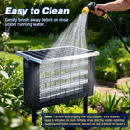 Powerful Large Solar Bug Zapper Outdoor for 3000 sq.ft, Poartable Rechargeable Mosquito Zapper with High Powered, Cordless Solar Fly Zapper for Patio Garden Backyard RV Camping with 13W Solar Panel