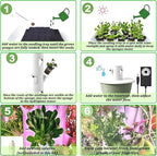 Hydroponic Tower Growing Kits, Vertical Hydroponic Grow, Automatic Water Circulation System,20/28/36 Pods Hydroponics Growing System Kit, for Herbs and Vegetables 5Layer-WithLight