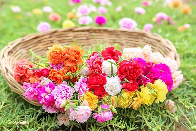 100 Mixed Colors Portulaca Moss Rose Grandiflora Flower Seeds