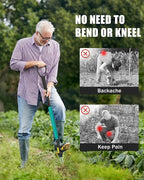 Breeze Touch Weed Puller Tool with Ergonomic D-Handle, 39" Stand Up Weed Puller Tool with Long Handle, Heavy Duty 3-Claw Dandelion Weed Puller & Root Remover for Lawn & Garden
