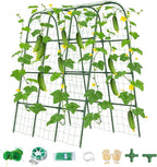 Cucumber Trellis for Raised Bed, U-Shape Garden Trellis for Climbing Plants Outdoor, Metal Arch Vegetables Trellis, Plant Support for Grape Vine Beans Squash Peas Flower