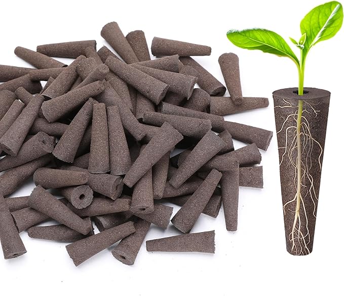 Doter 100 pcs Grow Sponges for Hydroponics Compatible with AeroGarden, Hydroponics Growing System Pods, General Hydroponics Rapid Rooter, Starter Plug for Seeds or Cuttings