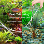 4Pcs Aquascaping Tools, Jeimier Aquascape Kit, Long and Strong Aquarium Tweezers, Scissors, Algae Scraper, Aquarium Plant Tools, Fish Tank Plant Trimming Kit