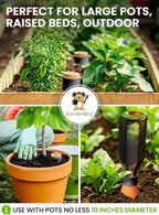 4 Pcs Ollas Terracotta Watering Pots Large - 14 Oz Self Watering Planter Insert Olla Watering System For 1-week Easy To Refill - Clay Plant Watering Globes For Outdoor & Indoor Plants [4, Black]