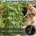 Miory Cucumber Trellis, 63" Tall U Shape Trellis for Raised Bed, Garden Arch Trellis for Climbing Plants Outdoor, Plant Support for Vegetables Vines, Steel with PE Coated (48“Lx32”Wx63“H)
