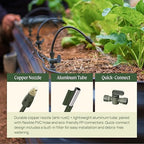 Vego Garden Irrigation Kit - Drip Irrigation System for Raised Garden Beds, Efficient Watering Solution for Vegetables, Flowers, and Plants, Easy DIY Installation (M)