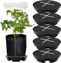 5-Pack 12" Self Watering Pots for Indoor Plants, Plastic Plant Saucer, Bottom Plant Water Catcher Tray, Indoor/Outdoor Greenhouse Garden Auto-Irrigation System for 5 Gallon Fabric Grow Bag