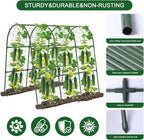 Cucumber Trellis for Raised Bed, 63"x47"x22" Garden Trellis for Climbing Plants Outdoor with Climbing Net and Plant Support Clip for Cucumber, Vegetable, Flowers