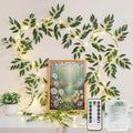 suddus Willow Vine with Fairy Lights Battery Operated, 12ft 40 LED Artificial Plants Lights with Remote, Hanging String Lights for Bedroom, Wall, Garden, Party, Wedding Decor (Warm White)