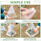 Garden Cloches for Plants, 20 Pack Plastic Small Plant Seedling Protector, Reusable Clear Bell Covers with 40pcs Metal Stakes, Mini Greenhouse Against Sun, Frost, Snails, Birds, 7.8" x 11"
