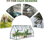 Outdoor Greenhouse with Screen Door,Outside Heavy Duty Walk in Green House for Garden Plants UV Protection Thermostatic Waterproof (Green, 47x23x23 Inch)
