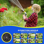 Metal Garden Hose 50 ft – 304 Stainless Steel Water Hose with Nozzle Sprayer, Garden Hoses Flexible, Lightweight, No Kink, Heavy Duty for Outdoor (50 ft)