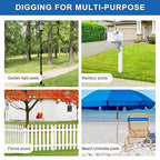 Garden Planting Plants Auger Drill Bit 3 X 24 inch Drill Augers for Digging Holes Bulb Planting Post Hole Digger Fit 3/8" Hex Drill Bulb Planter Tool for Beach Umbrella, Mailbox Posts, Fence Post